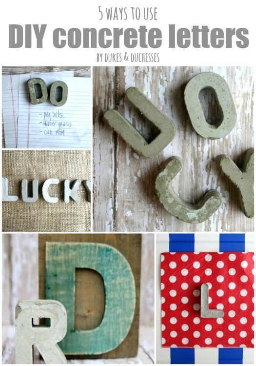 5 ways to use DIY concrete letters