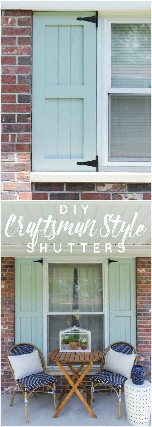 DIY Craftsman Style Outdoor Shutters