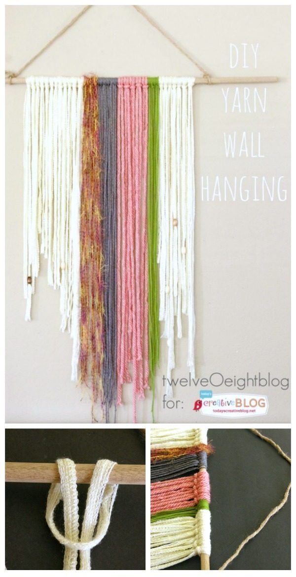 DIY Yarn Wall Hanging | Macramé is coming back! Woven Yarn Crafts and DIY for c...