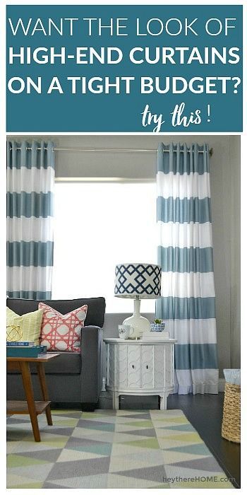DIY Grommet Top Curtains Using Shower Curtains