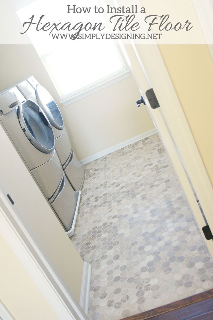 Hexagon Laundry Room Tile