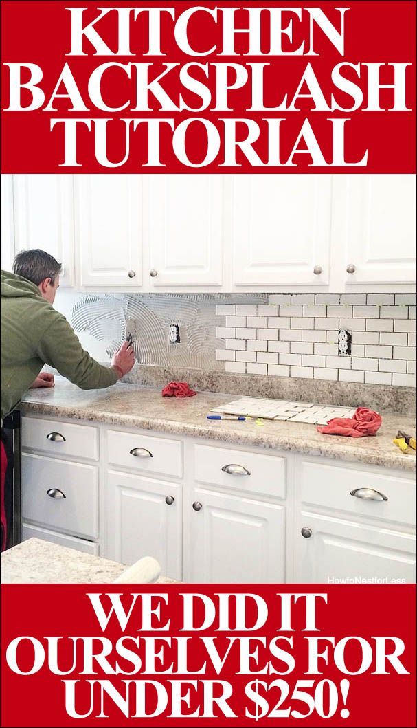 How to install your own kitchen backsplash (great step-by-step tutorial with sup...