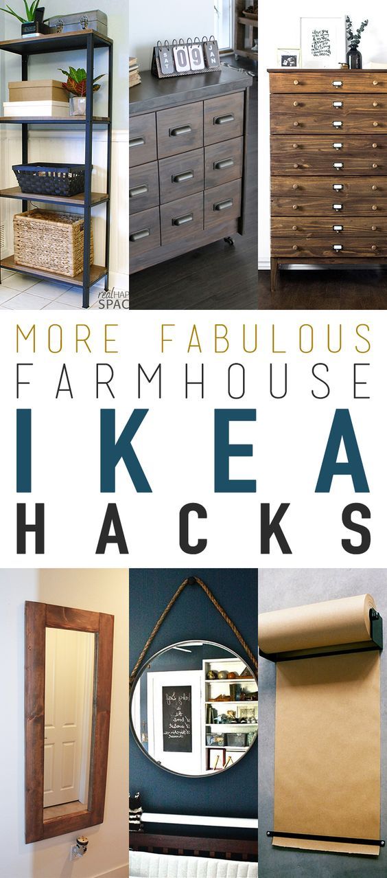 More Fabulous Farmhouse IKEA Hacks that you are going to love! Budget friendly a...