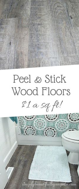 Peel and Stick Wood Look Vinyl Flooring