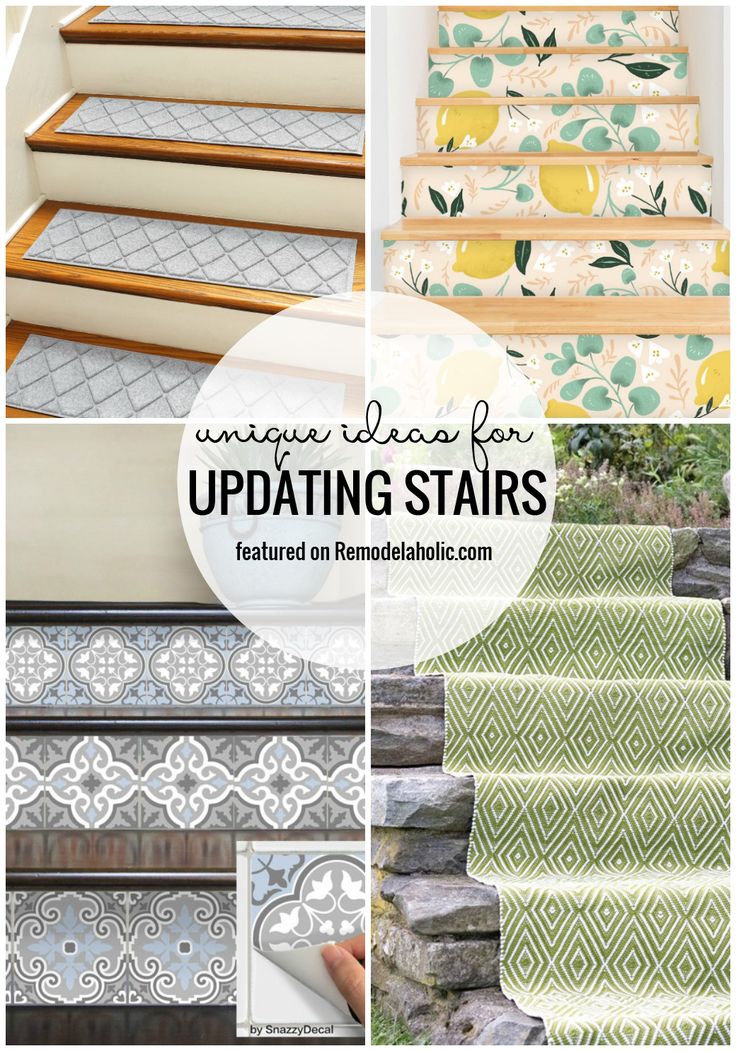 Unique Ideas For Updating Stairs | Home Improvement on Remodelaholic.com
