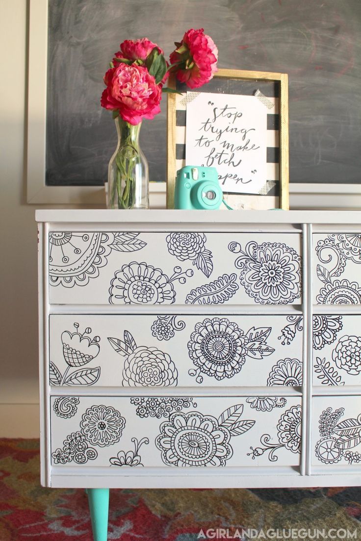 diy dresser--Doodle on it with Sharpie Paint Markers from Michael store! You can...