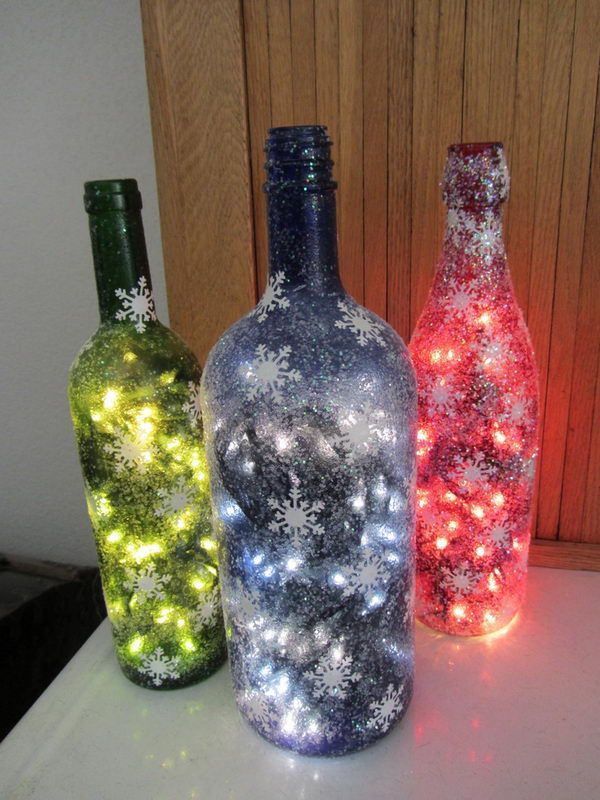 Christmas Decoration - Homemade Wine Bottle Crafts, hative.com/...,
