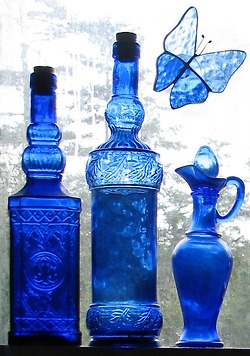 decorative blue glass