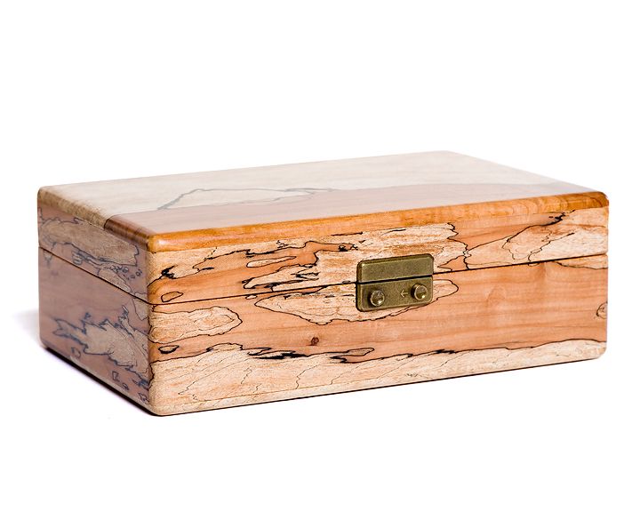 Spalted maple box by Stella Home, made in Wisconsin. Photo by R Hanel.