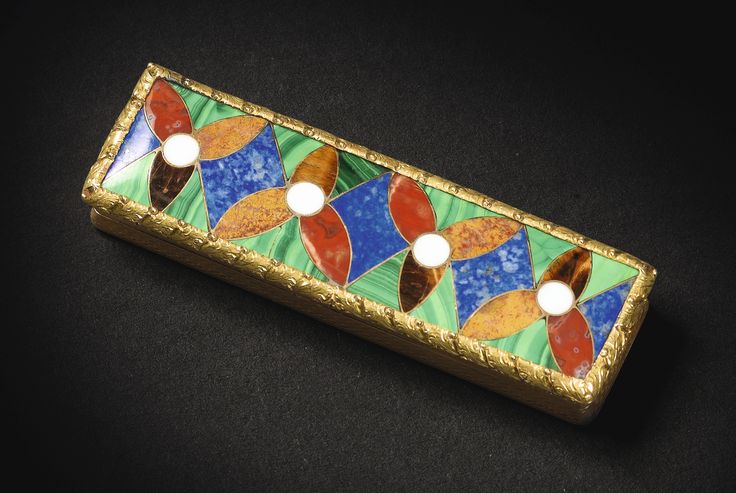 TWO-COLOUR 18TCT GOLD AND HARDSTONE TOOTHPICK CASE, RICHARD HOVIL SEELEY, LONDON...