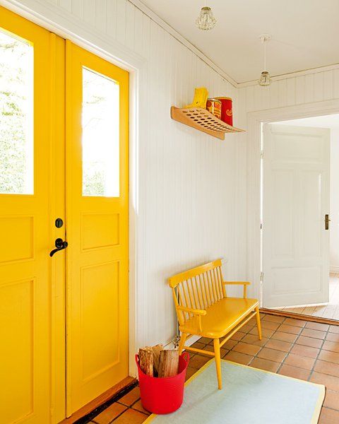 Bright yellow door