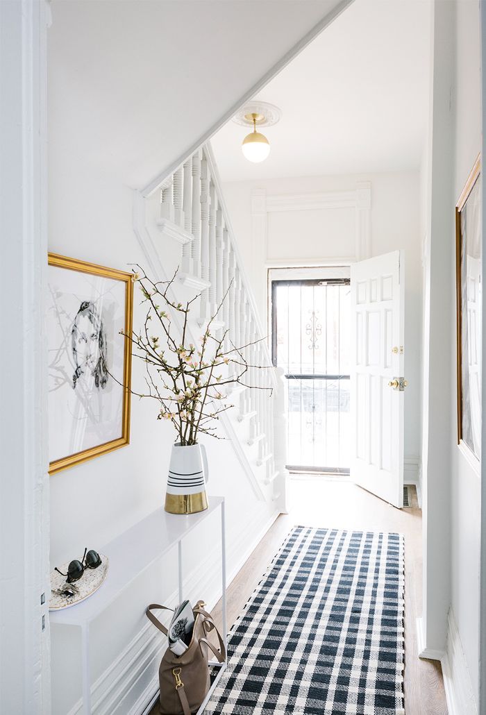 Clean, white entryway