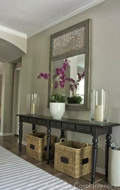 Diy Home decor ideas on a budget. Beautiful! Need some baskets for under our con...