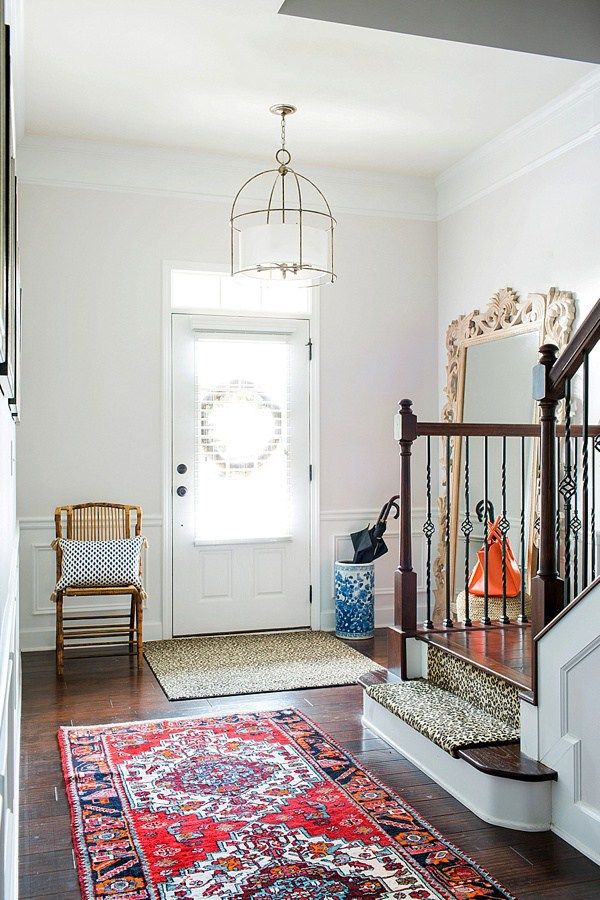 Leopard stair runner, because leopard is a neutral!