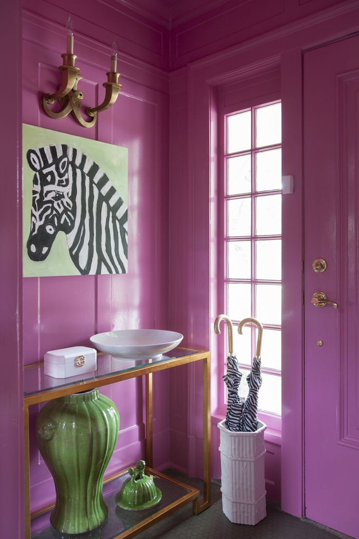 Make a bold statement with a purple entryway !