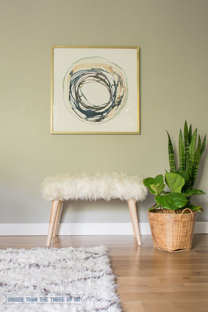 Make this Simple DIY Fur Bench for a fraction of the cost of buying one! This tu...