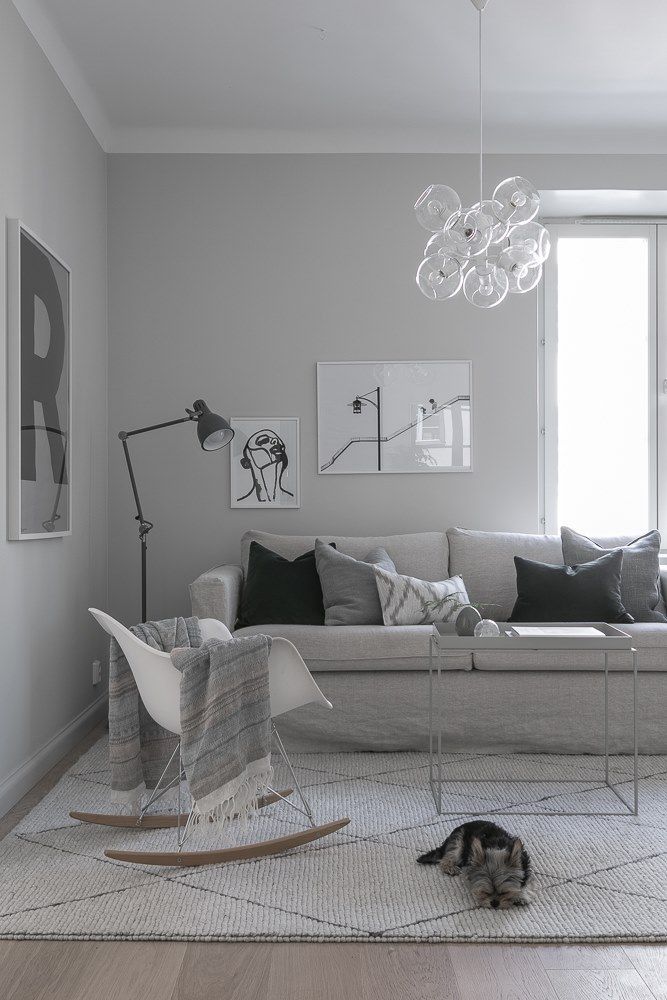 Monochrome Scandinavian living room