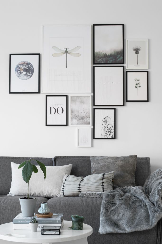 Photo wall living-room a fun modern gallery wall idea. Are you looking for uniqu...