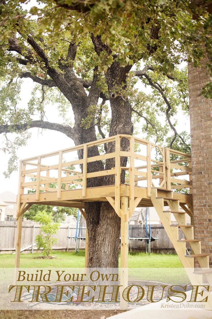 Build Your Own Treehouse, how we built it for backyard play for kids KristenDuke...