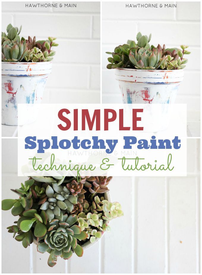 Check out this easy way to get a worn look on a flower pot. It looks like it was...