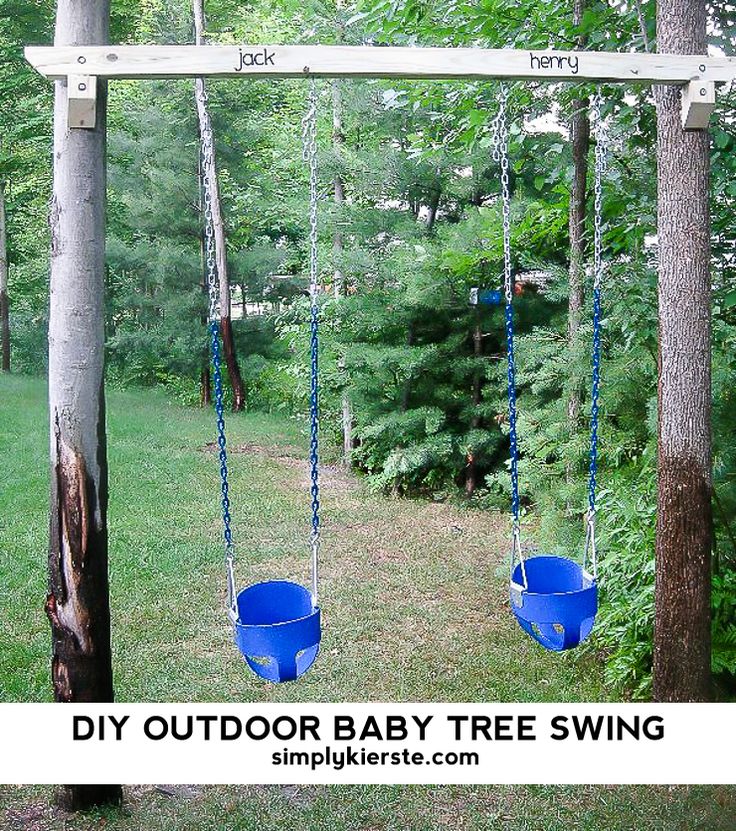 DIY Outdoor Tree Baby Swings are easy to make, and are an alternative to a tradi...