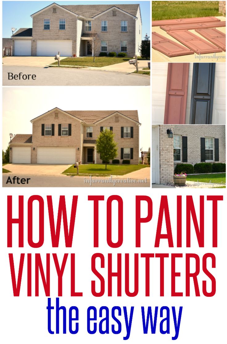 How to Paint Vinyl Shutters ~ Shutters on windows are kind of like mascara on yo...