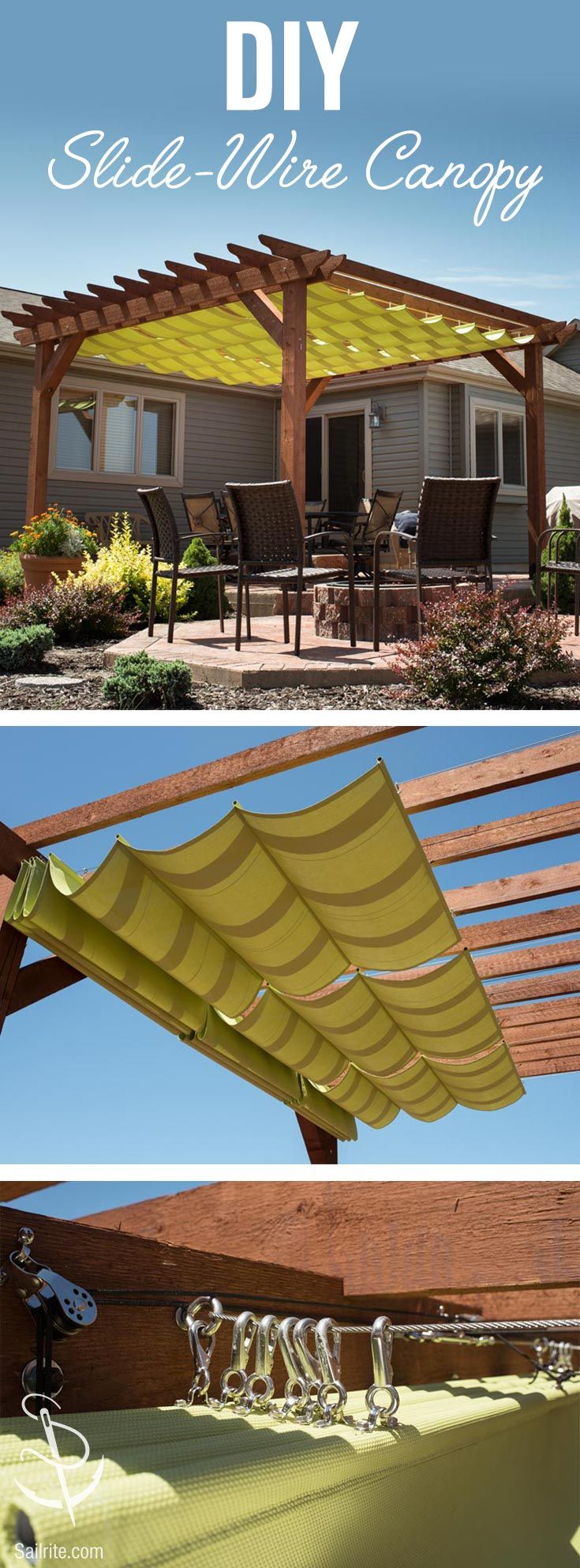 Learn how to make a slide-wire canopy with free how-to video instructions from S...
