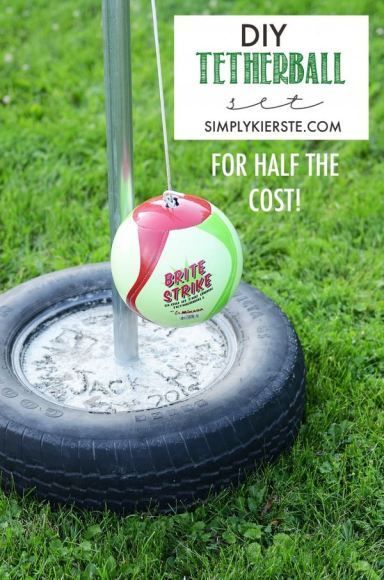 Make your own DIY tetherball set for half the cost...and it's super EASY too!  I...