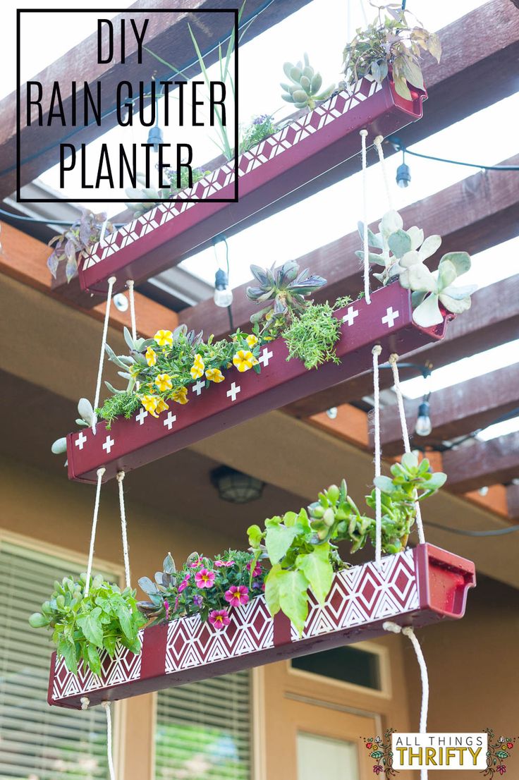 Rain Gutter Hanging Planter with Instructions