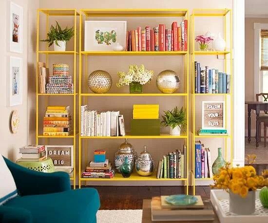 Storage idea - painted IKEA Expedit shelves