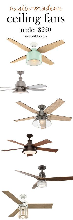 8 Modern-Rustic Ceiling Fans for Under $250