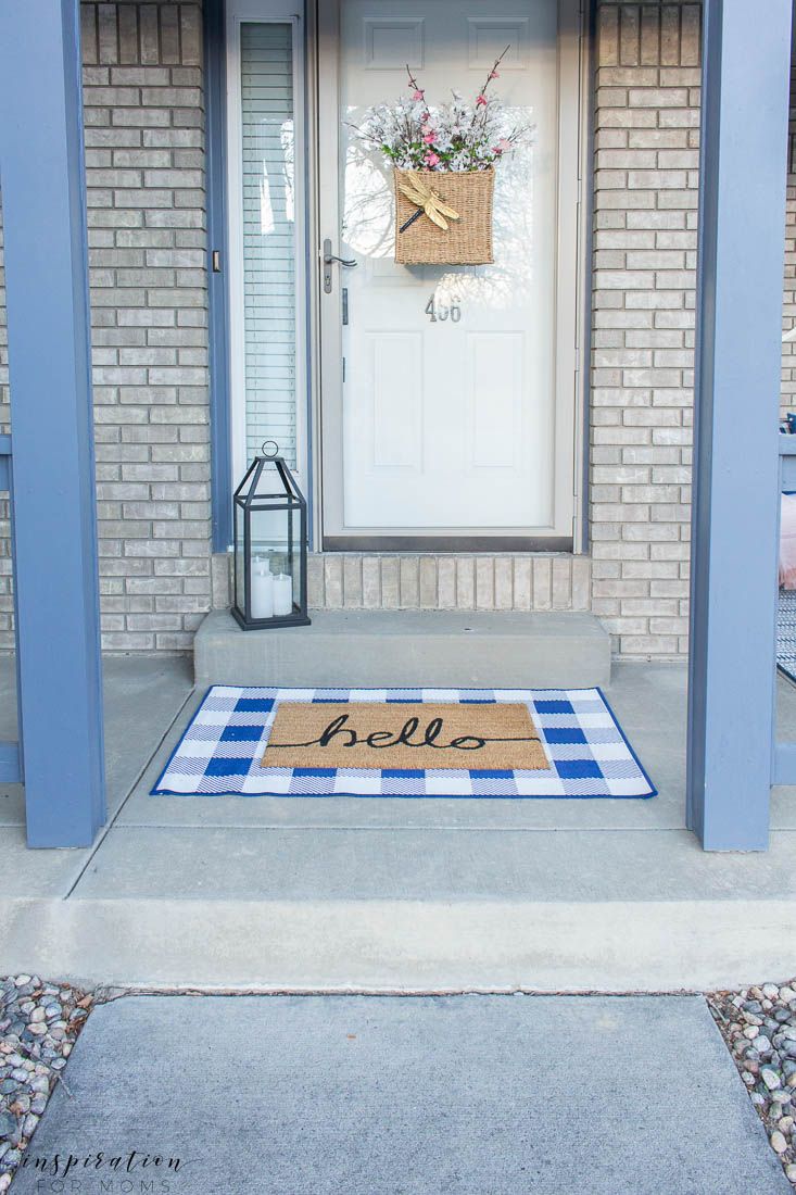 five easy tips to get your front porch spring ready buffalo check door rug mat