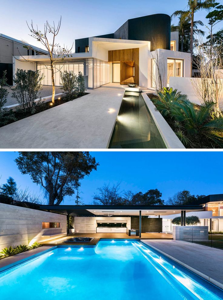 17 Inspiring Examples Of Exterior Uplighting On Houses  // Lights placed through...