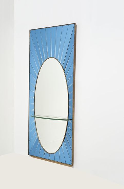 Anonymous; Wall Mirror by Fontana Arte, 1950s.