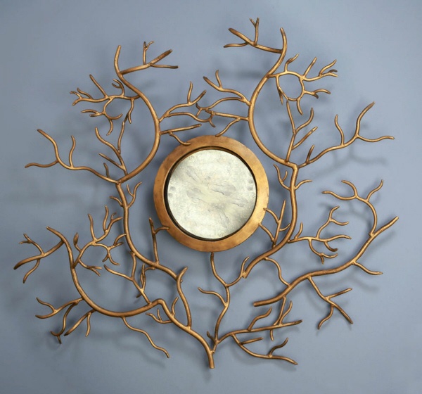 Details: antique gold mirror