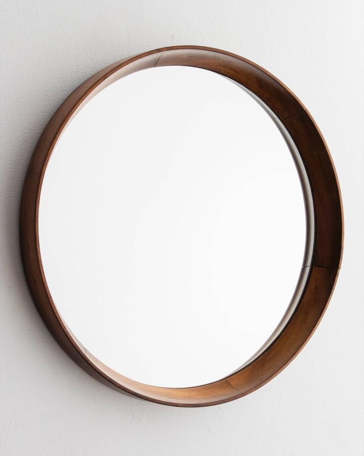 Round Mirror with Jacaranda Frame by Sergio Rodrigues, Brazil, 1960s | From a un...