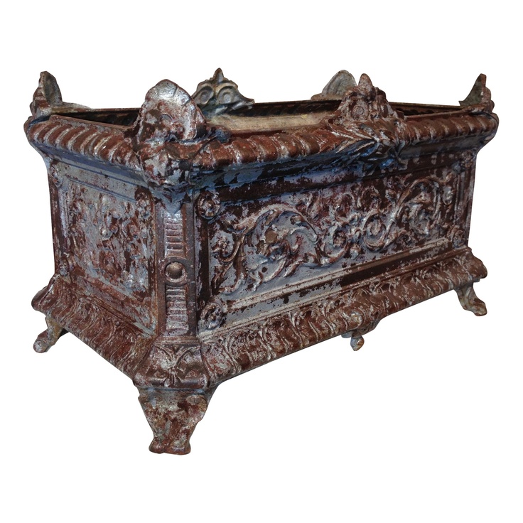 French Empire Style Cast Iron Planter Box | VandM.com
