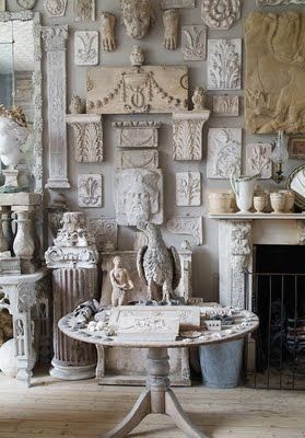 Peter Hone has filled his London flat with urns, busts and architectural fragmen...