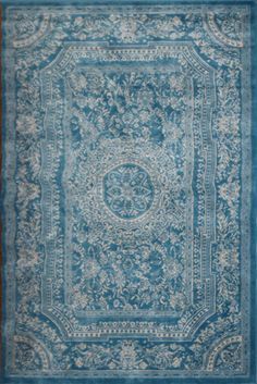 Amazon.com - Light Blue Traditional French Floral Wool Persian Area Rugs 5'2 x 7...