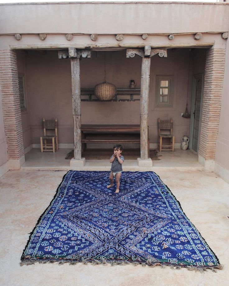 Blue Moroccan rug