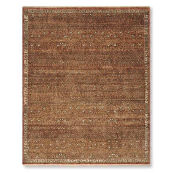 Desert Stars Hand Knotted Rug, 6' X 9', Brown