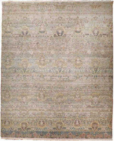 Ikat Hand-Knotted Luxury Rug - 9′ × 12′3″