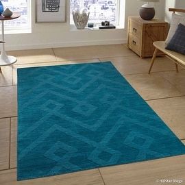 Shop for AllStar Rugs Teal Area Rug. Hand Made High-End Extra Soft Natural Wool ...