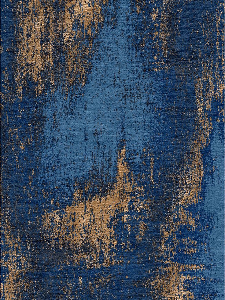 Washed Denim – Copper rug from Bazaar Velvet. An abstract design with a differ...