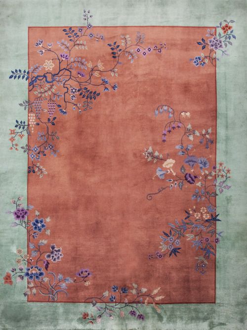 antique Chinese Art Deco carpet-1930 c,