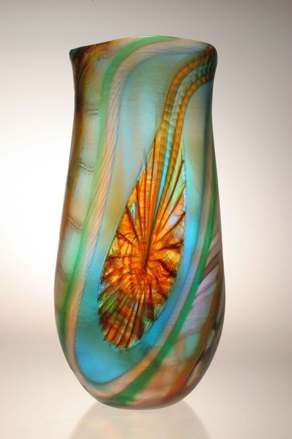 Murano Art Glass Vase by Gianluca Vidal