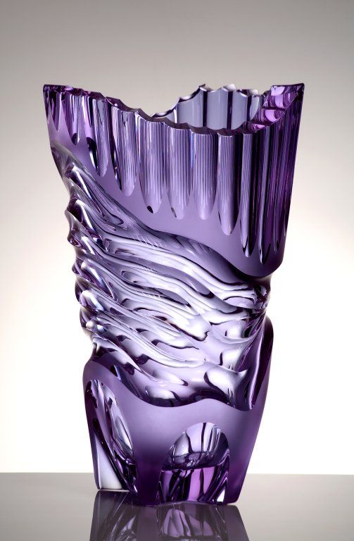 Purple Moser Glass Vase.