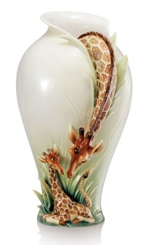 ~` franz porcelain endless beauty giraffe collection vase `~