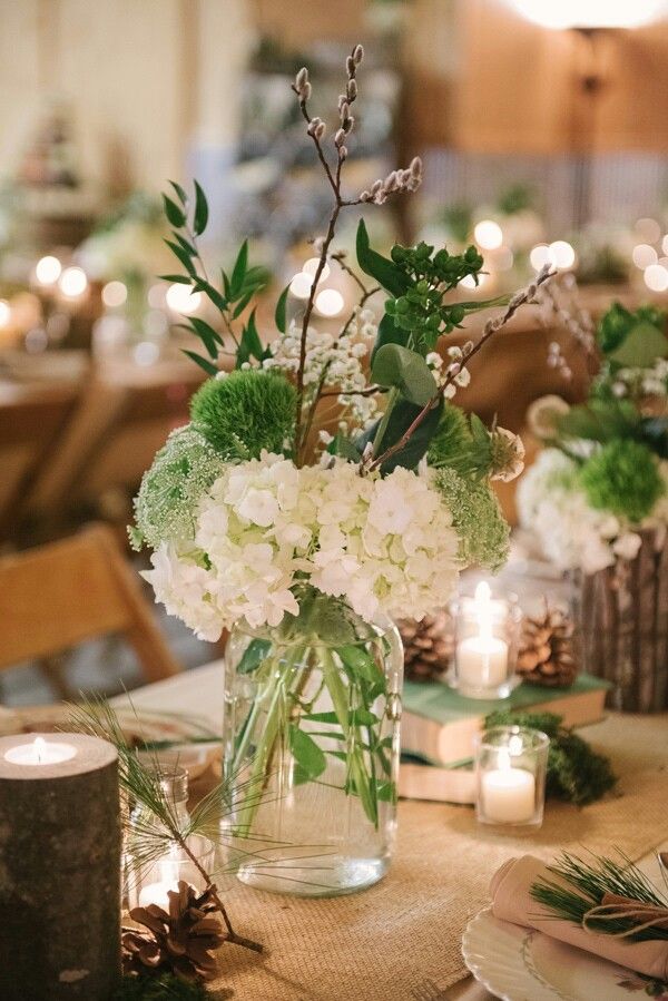 Soft greenery and florals
