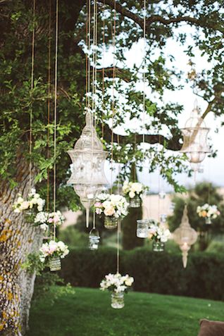 Hanging flowers and lanterns | Les Amis Photo | see more on: burnettsboards.co.....
